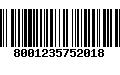 Código de Barras 8001235752018