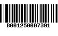 Código de Barras 8001250007391