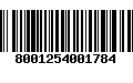 Código de Barras 8001254001784