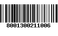 Código de Barras 8001300211006