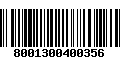 Código de Barras 8001300400356