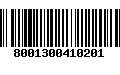 Código de Barras 8001300410201