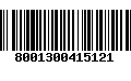 Código de Barras 8001300415121