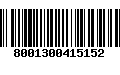 Código de Barras 8001300415152