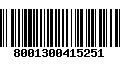 Código de Barras 8001300415251