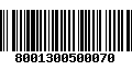 Código de Barras 8001300500070