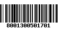 Código de Barras 8001300501701