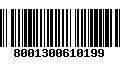 Código de Barras 8001300610199