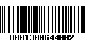 Código de Barras 8001300644002