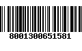 Código de Barras 8001300651581