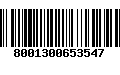 Código de Barras 8001300653547