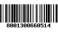 Código de Barras 8001300660514