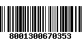 Código de Barras 8001300670353