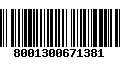 Código de Barras 8001300671381