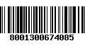 Código de Barras 8001300674085