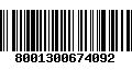 Código de Barras 8001300674092