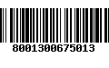 Código de Barras 8001300675013