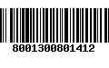 Código de Barras 8001300801412