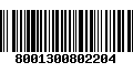 Código de Barras 8001300802204