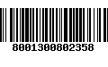 Código de Barras 8001300802358