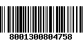 Código de Barras 8001300804758