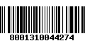 Código de Barras 8001310044274