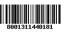 Código de Barras 8001311440181