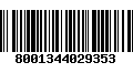 Código de Barras 8001344029353