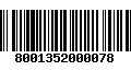 Código de Barras 8001352000078