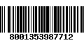 Código de Barras 8001353987712