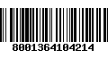 Código de Barras 8001364104214