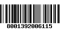 Código de Barras 8001392006115