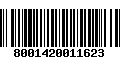 Código de Barras 8001420011623