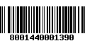 Código de Barras 8001440001390