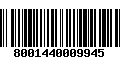 Código de Barras 8001440009945