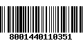 Código de Barras 8001440110351