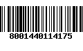 Código de Barras 8001440114175