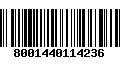 Código de Barras 8001440114236