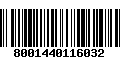 Código de Barras 8001440116032