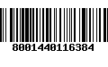 Código de Barras 8001440116384