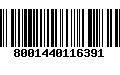 Código de Barras 8001440116391