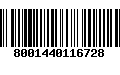 Código de Barras 8001440116728