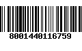 Código de Barras 8001440116759