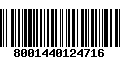 Código de Barras 8001440124716