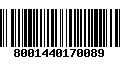 Código de Barras 8001440170089