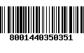 Código de Barras 8001440350351