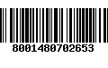 Código de Barras 8001480702653