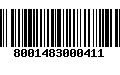 Código de Barras 8001483000411