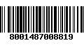 Código de Barras 8001487008819