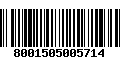 Código de Barras 8001505005714